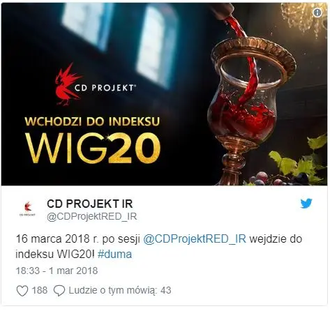 FXMAG akcje zmiany w wig20 od 16 marca – cd projekt wśród największych spółek polskiej giełdy cd projekt wig20 asseco poland s.a. 1