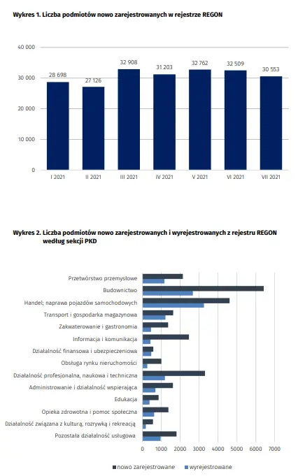 maleje liczba zarejestrowanych podmiotow gospodarczych polacy otwieraja coraz mniej dzialalnosci najnowsze dane gus grafika numer 2
