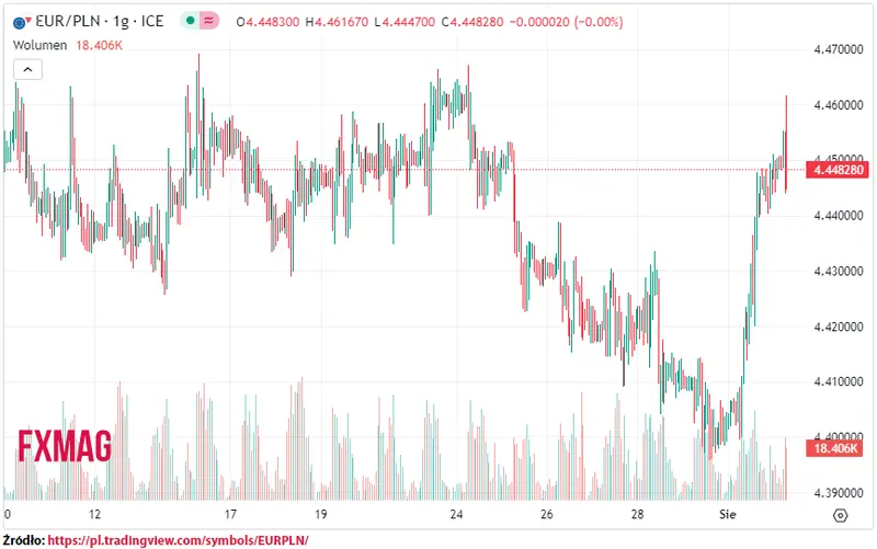 ile kosztuje euro kurs euro do zlotego eurpln w srode 020823 grafika numer 1