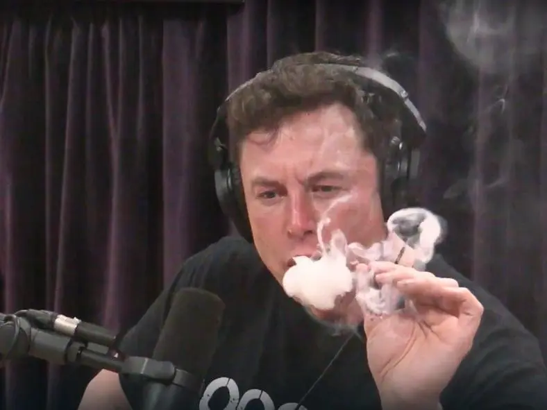Elon Musk pali trawkę