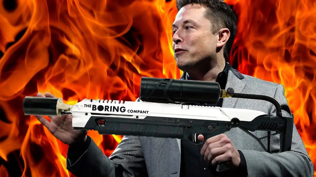 Elon Musk miotacz ognia
