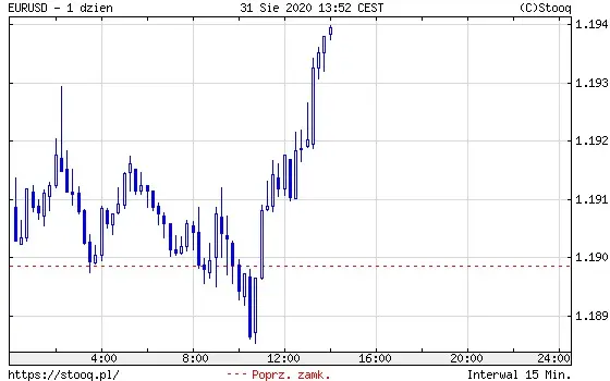 Wykres: Kurs EUR/USD (1 dzień)