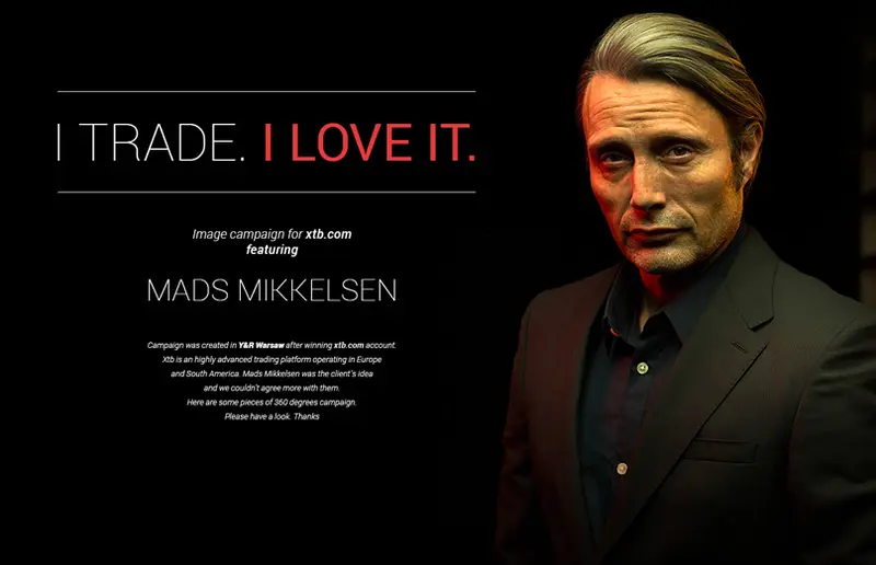 Mads Mikkelsen XTB online Trading