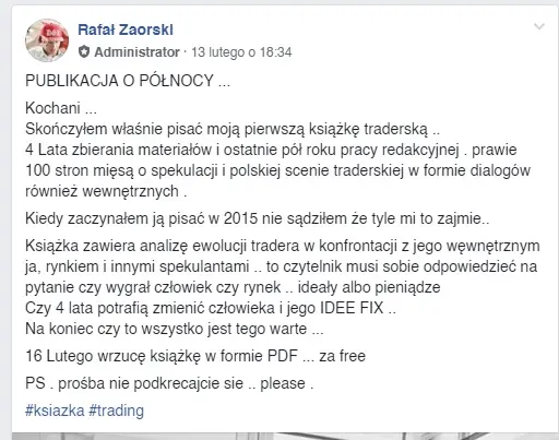 Rafał Zaorski post