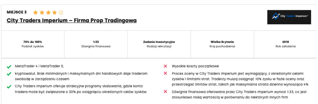 ranking firm prop tradingowych sierpien 2024 ktora firme wybrac aby rozpoczac profesjonalna przygode inwestycyjna grafika numer 3