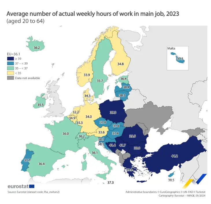 niemcom nie chce sie pracowac polacy i amerykanie pracuja znacznie dluzej grafika numer 2