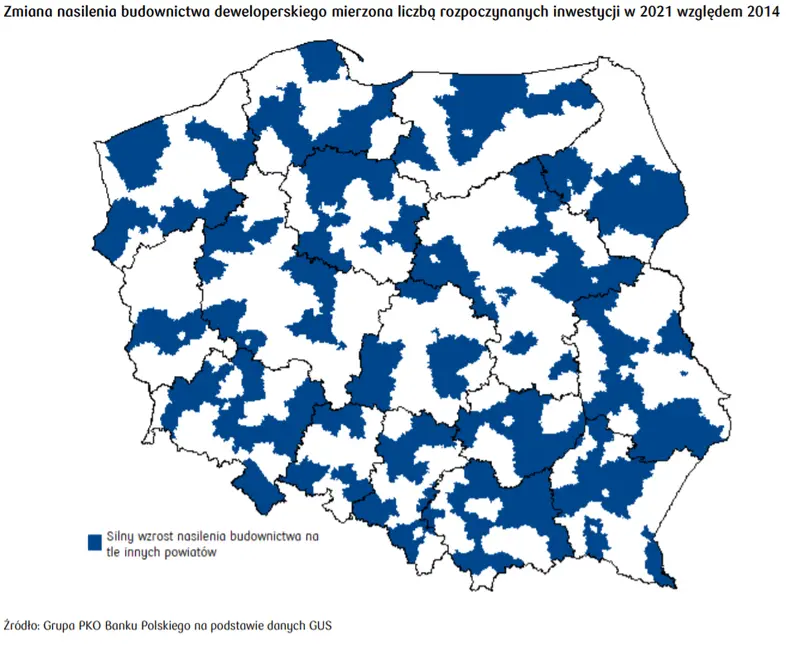 Deweloperzy coraz bardziej aktywni poza dużymi miastami. Preferencje Polaków i prognoza na kolejne lata - puls nieruchomości PKO  - 1