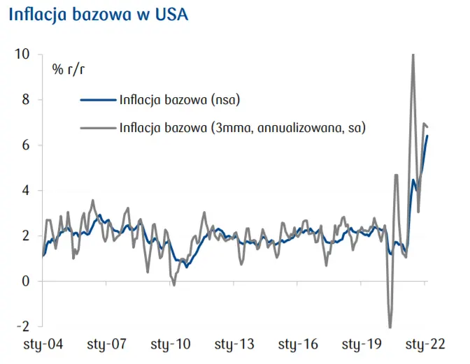 Przegląd wydarzeń ekonomicznych zza granicy: Inflacja bazowa w USA; Stopy procentowe na Węgrzech; Struktura inflacji CPI w Czechach - 2