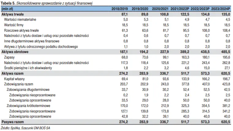 Grodno: prognozy, wycena i sprawozdania finansowe spółki. Giełdowy Programy Wsparcia Pokrycia Analitycznego 3.0 - 6