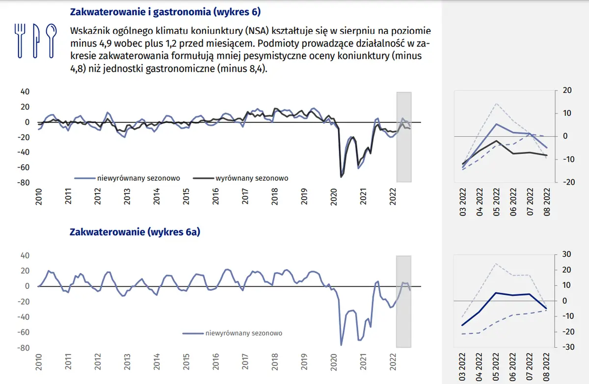 Koniunktura w przetwórstwie przemysłowym, bu- 22.08.2022 r. downictwie, handlu i usługach – sierpień 2022 r - 8