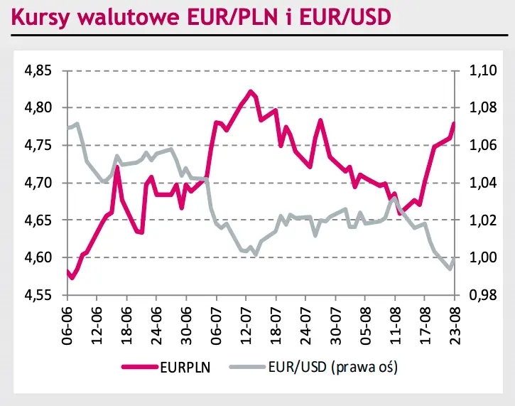 Kursy walut 26.08.: zmienność zaskakuje! 20-letnie rekordy słabości kursu euro. Sprawdź, ile kosztuje jeden funt (GBP), forint (HUF), frank (CHF), korona (CZK), jen (JPY), euro (EUR), dolar (USD), rubel (RUB) - 3