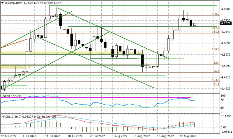 Wykres dzienny EURPLN - 1