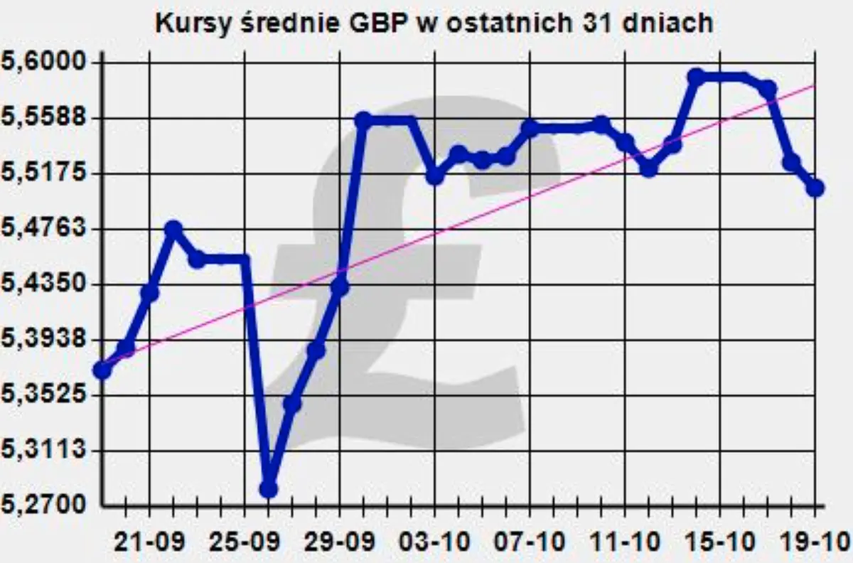 Kursy walut 20.10.: wyprzedaż głównych walut! „Złotówka” drożeje. Zobacz, po ile jest dzisiaj euro (EUR), frank (CHF), funt (GBP), jen (JPY), rubel (RUB), korona (SEK), forint (HUF), dolar (USD) - 8