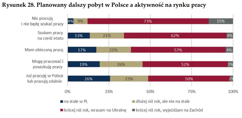 Podstawowe cechy demograficzne uchodźców z Ukrainy a deklarowana chęć dalszego pobytu w Polsce [dane na podstawie badania ankietowego] - 3
