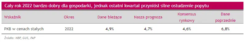 Prosto z rynku: Cały rok 2022 bardzo dobry dla gospodarki, jednak ostatni kwartał przyniósł silne ostudzenie popytu  - 1