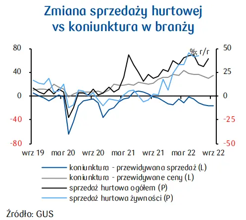 PKD 46. Handel hurtowy (z wyłączeniem handlu pojazdami samochodowymi): poprawa dynamiki przychodów dzięki wzrostowi cen surowców - 3