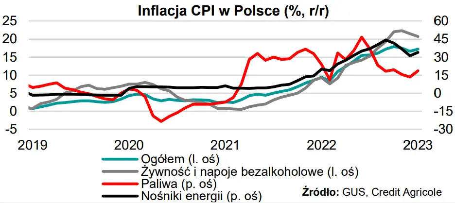 Styczniowa inflacja w Polsce ukształtowała się poniżej oczekiwań [ w zeszłym tygodniu w kraju] - 1