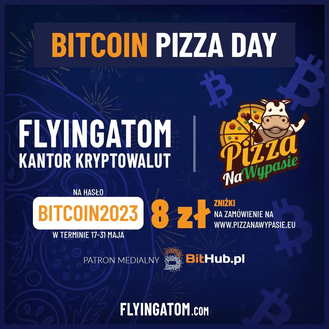 Bitcoin Pizza Day już 22 maja. Skorzystaj ze specjalnej promocji już dziś.  - 1