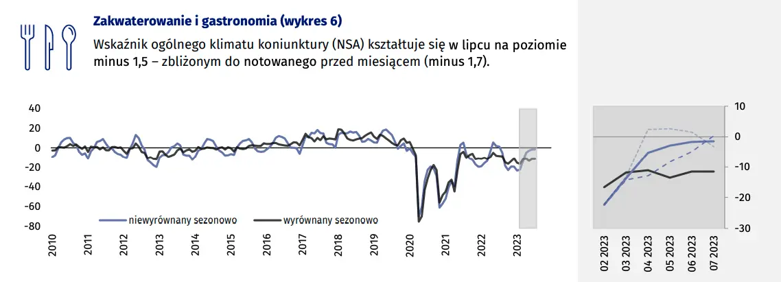 Koniunktura w przetwórstwie przemysłowym, budownictwie, handlu i usługach – lipiec 2023 roku - 6