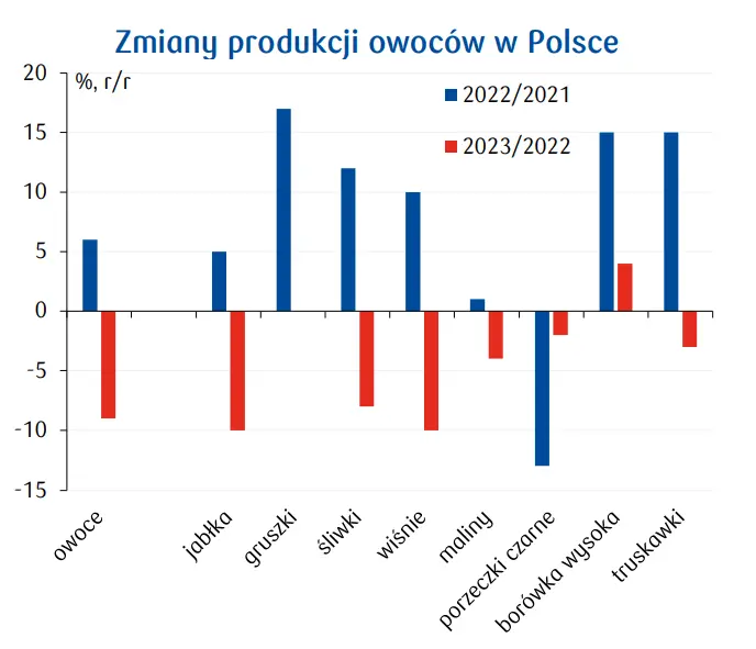 Ceny owoców w Polsce: zbiory coraz uboższe, a apetyty Polaków (i nie tylko) coraz większy - 1