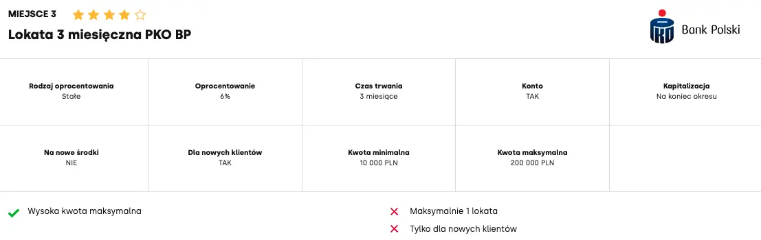 Ranking lokat 3 miesięcznych grudzień 2023. Którą lokatę wybrać? W jakim banku założyć lokatę w grudniu 2023? Analiza TOP 3 ofert - 3