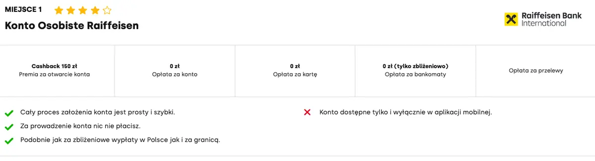 Ranking kont osobistych styczeń 2024. Gdzie otworzyć konto osobiste? Najlepsze konto osobiste w styczniu 2024 - 1