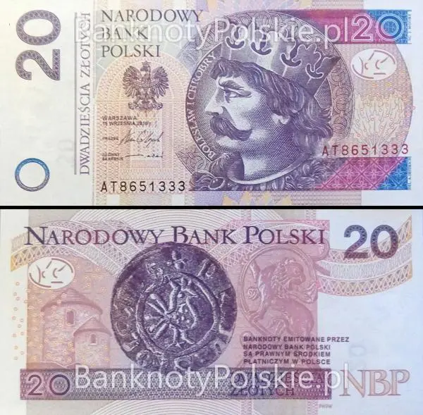  Banknot PLN o nominale 20 zł