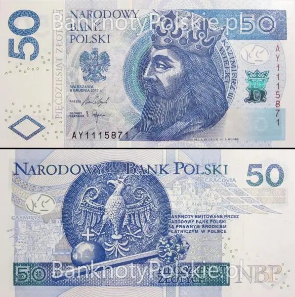  Banknot PLN o nominale 50 zł