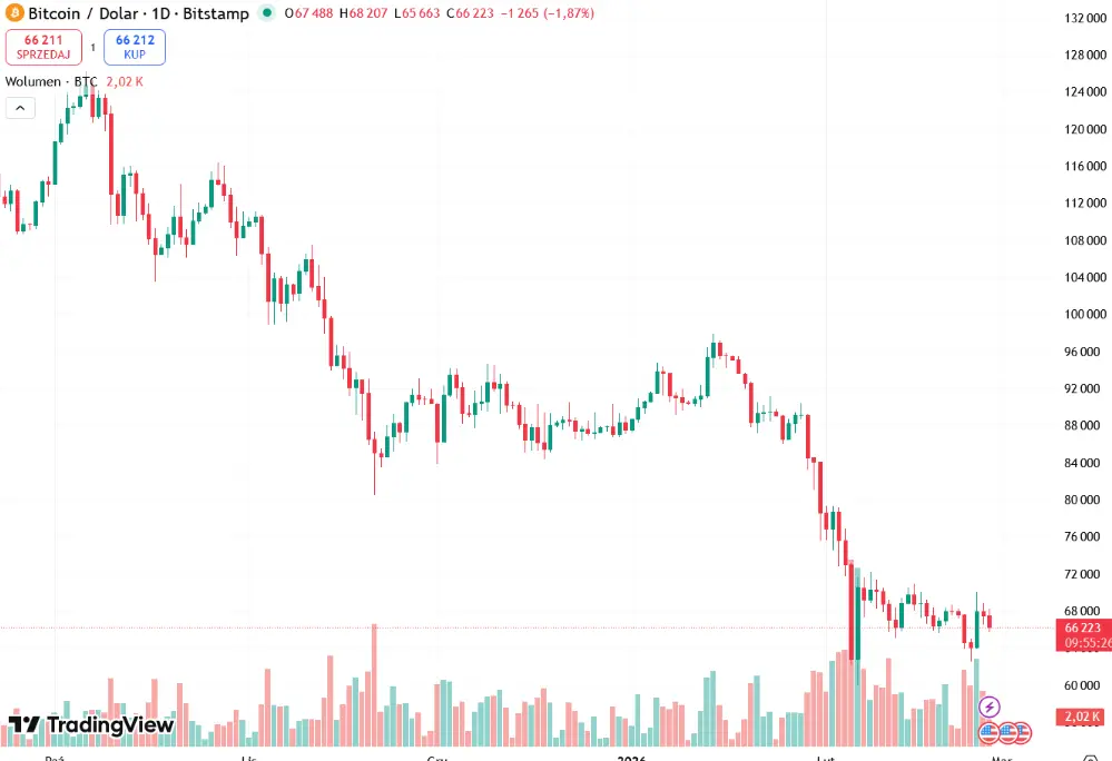kurs bitcoina meczy inwestorow etf y wykorzystuja slabosc mniej doswiadczonych traderow grafika numer 1