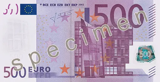 Banknot o nominale 500 euro