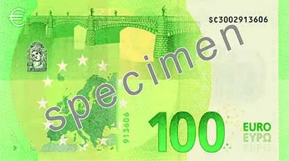 Banknot o nominale 100 euro