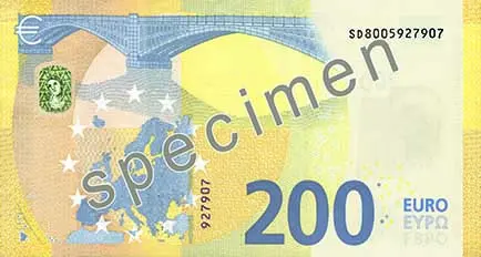 Banknot o nominale 200 euro