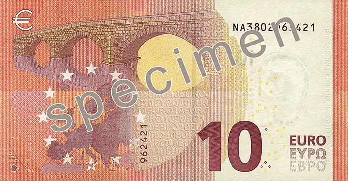Banknot o nominale 10 euro