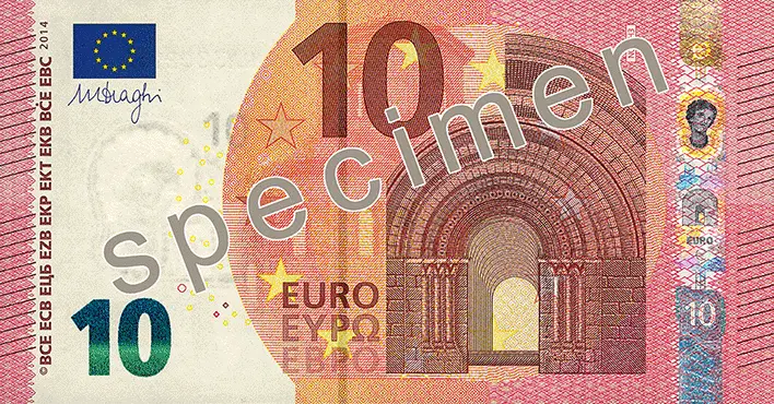 Banknot o nominale 10 euro