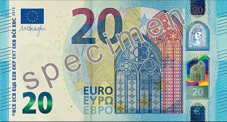 Banknot o nominale 20 euro