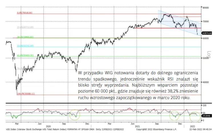 Alert rynkowy - notowania warszawskich indeksów (WIG20, mWIG40, sWIG80) szybują w dół. Strona Zachodnia zapowiada „stanowcze kroki” wobec Rosji - 1