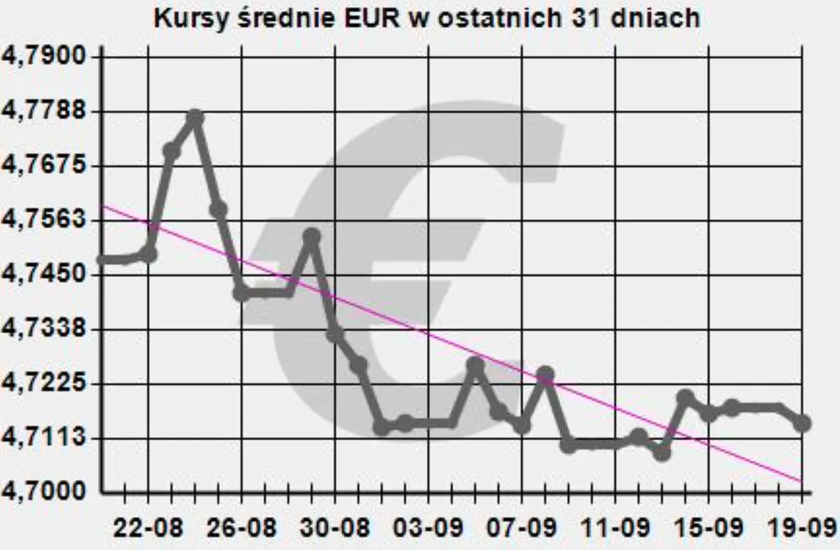 Kurs euro: wykres EURPLN