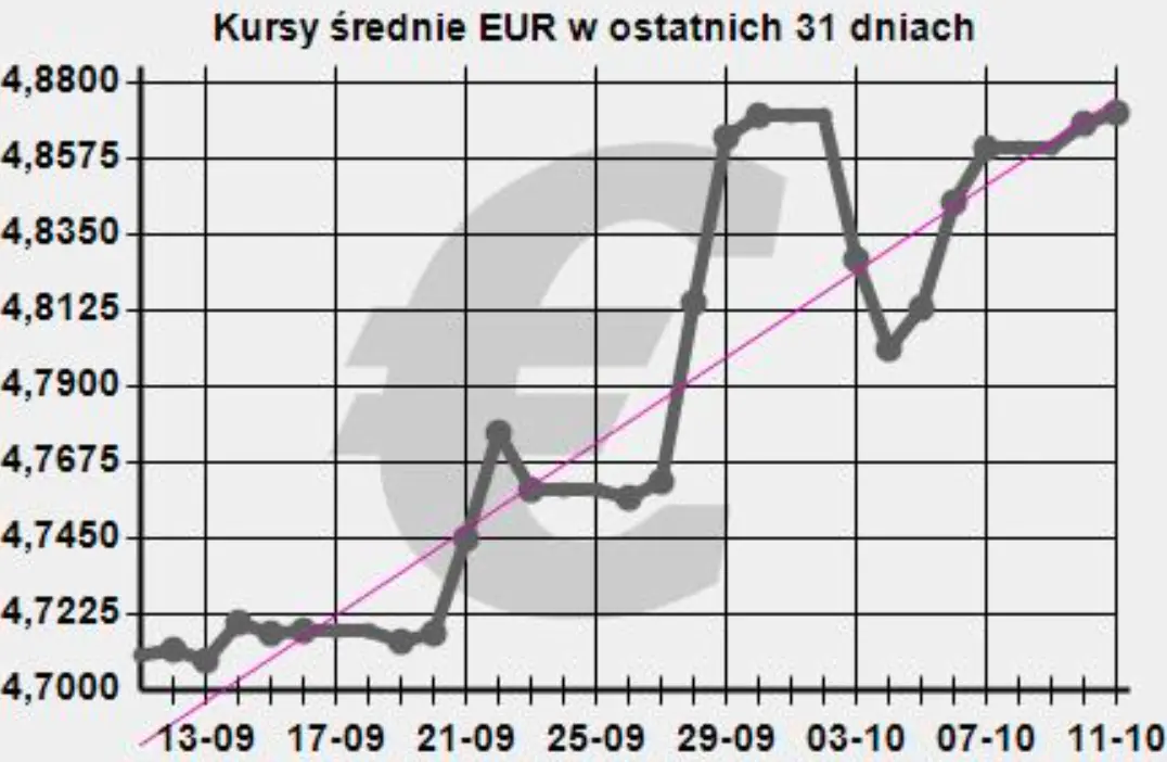 kurs euro do złotego: ile kosztuje euro EURPLN
