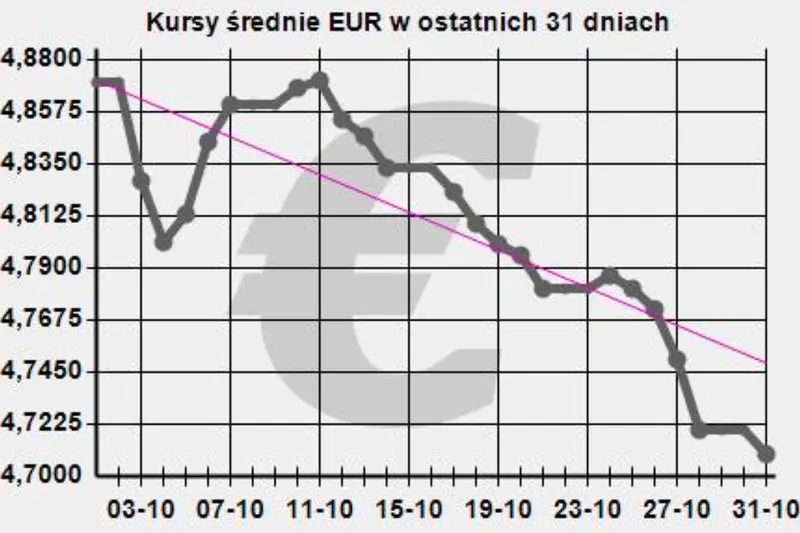 kurs euro do złotego: ile kosztuje euro EURPLN