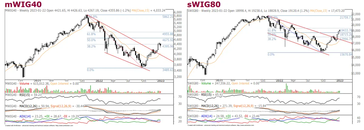 Sytuacja techniczna: Indeks mniejszych spółek sWIG80 zaskoczył i zanotował zwyżkę - 4