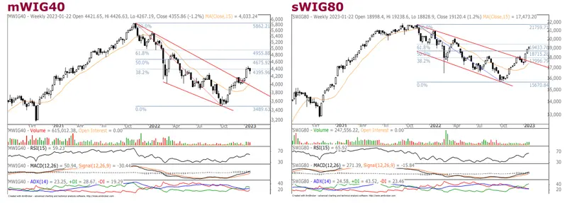 Sytuacja techniczna: Indeks mniejszych spółek sWIG80 zaskoczył i zanotował zwyżkę - 4