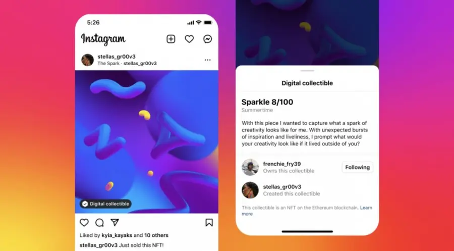 1.3 mld użytkowników Instagrama będzie mogła tworzyć i sprzedawać NFT | FXMAG INWESTOR