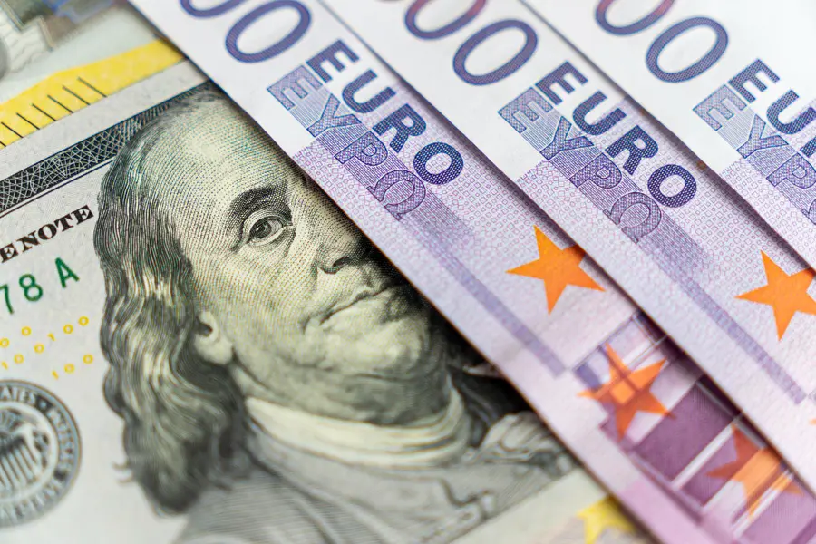 banknot euro dolar