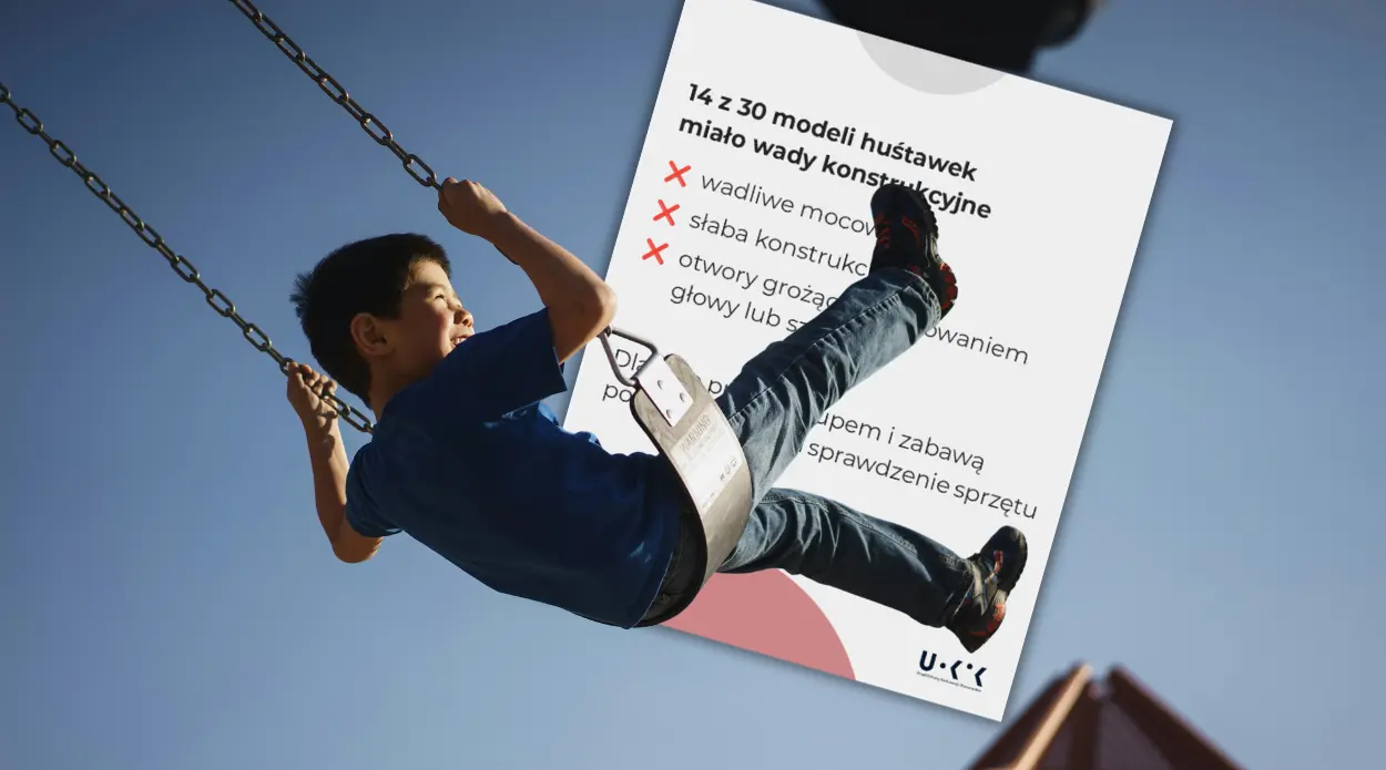 Czerwona flaga od UOKiK. Huśtawki zagrażają życiu dzieci? 14 z 30 modeli miało wady konstrukcyjne