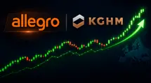 Akcje Allegr i akcje KGHM królowały na GPW. WIG20 wzrósł o ponad 1%