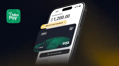 MiniPay uruchamia kartę debetową Visa. Stablecoiny w końcu da się normalnie wydawać!