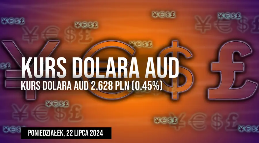 Cena dolara australijskiego AUD/PLN w poniedziałek, 22 lipca