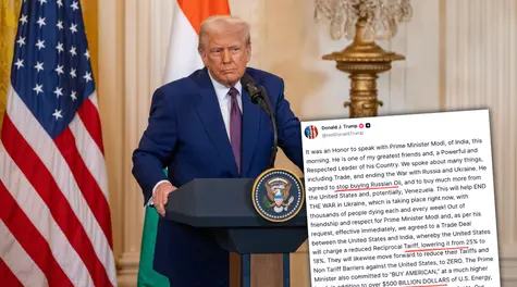 Trump uderza w Rosję. „Jesteśmy dwojgiem ludzi, którzy załatwiają sprawy, czego nie można powiedzieć o większości”. Ile kosztuje baryłka ropy Brent i WTI?