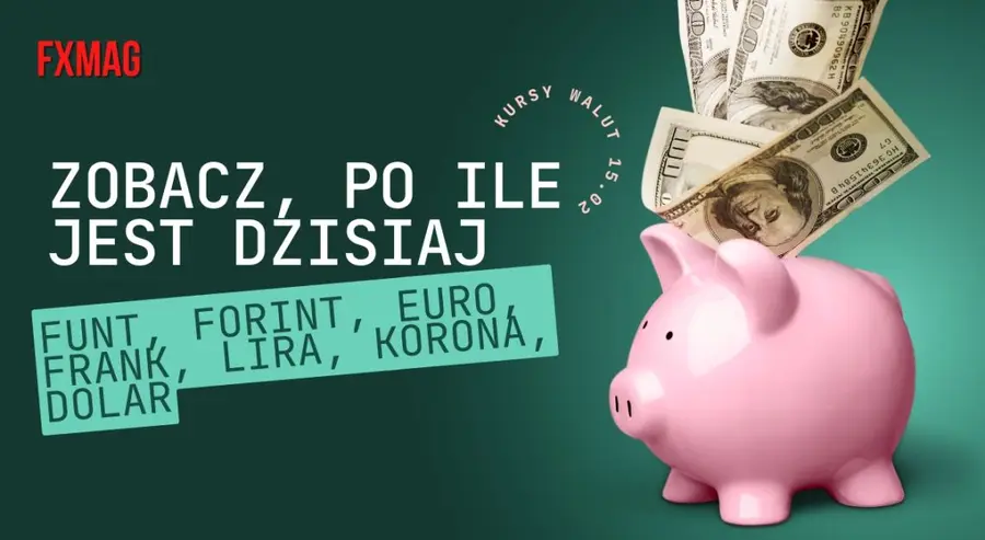 Kursy walut 15.02.: główne waluty masakrują złotego! Zobacz, po ile jest dzisiaj funt (GBP), forint (HUF), euro (EUR), frank (CHF), lira (TRY), korona (CZK), dolar (USD) | FXMAG INWESTOR