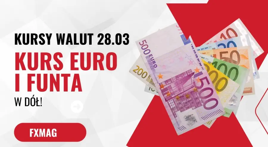 Kursy walut 28.03.: blady strach padł na główne waluty! Euro poleciało ku ziemi! Sprawdź, po ile jest dolar (USD), frank (CHF), rubel (RUB), funt (GBP), euro (EUR), korona (CZK) | FXMAG INWESTOR